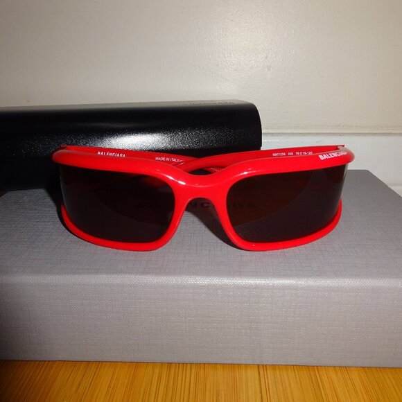 BALENCIAGA | RECTANGLE SUNGLASSES | RED | BB0123S 005 main image 7